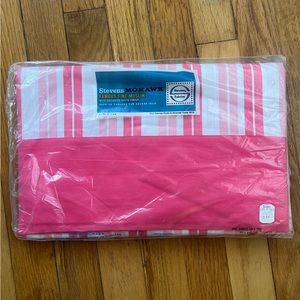 NWT vintage Stevens Mohawk pink striped twin sheet